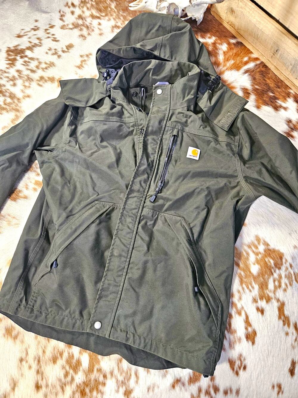 Carhartt Shoreline Jacket Mens Medium Olive Green Storm Defender J162